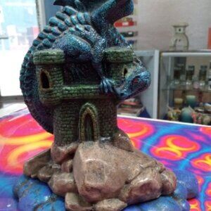 Dragon And Castle Incense Burner